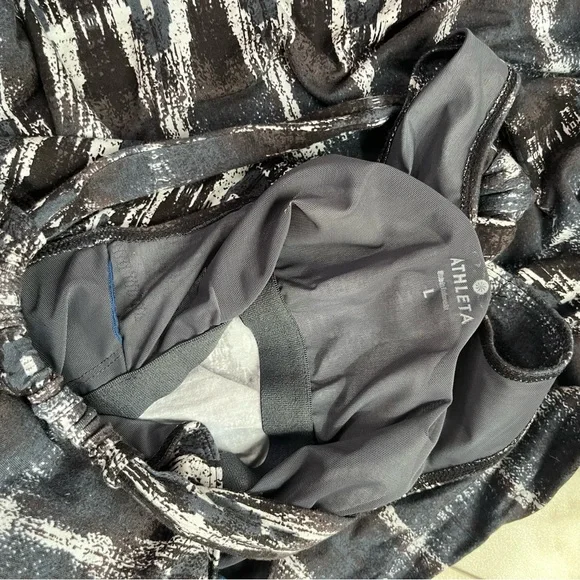 Black and White Athleta Patterned Dress Size Large - Picture 4 of 8